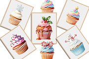 Christmas Cupcake Sublimation Bundle, an Illustration by Creative Art (Thumbnail 9 of 9)
