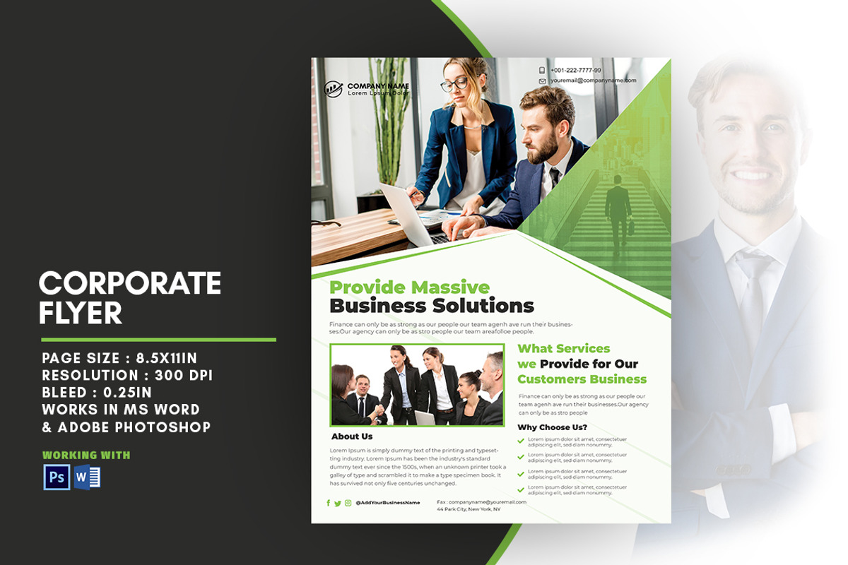 Business Flyer Template PSD Word, a Flyer Template by Madhabi Studio (Photo 2 of 5)