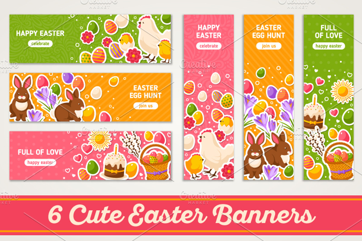 Easter Banners Set, a Templates & Theme by kotoffei (Photo 1 of 3)