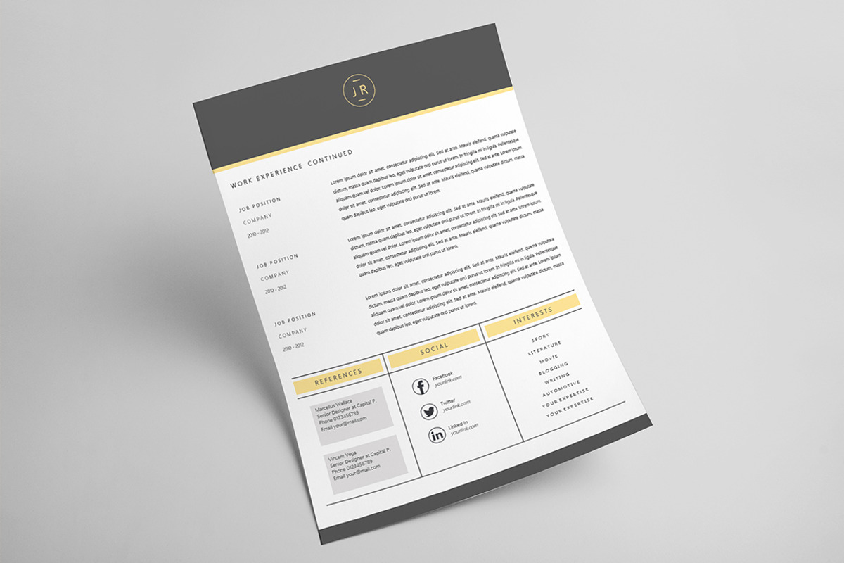 Clean Elegant MS Word Resume, a Resume Template by Rustype (Photo 5 of 5)