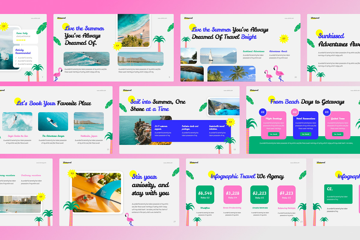 Creative Summer PowerPoint Template, a Presentation Template by Premast (Photo 3 of 5)