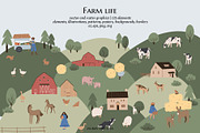 farm life clipart - ai, png, svg, an Animal Illustration by LyubovZaytseva (Thumbnail 2 of 19)