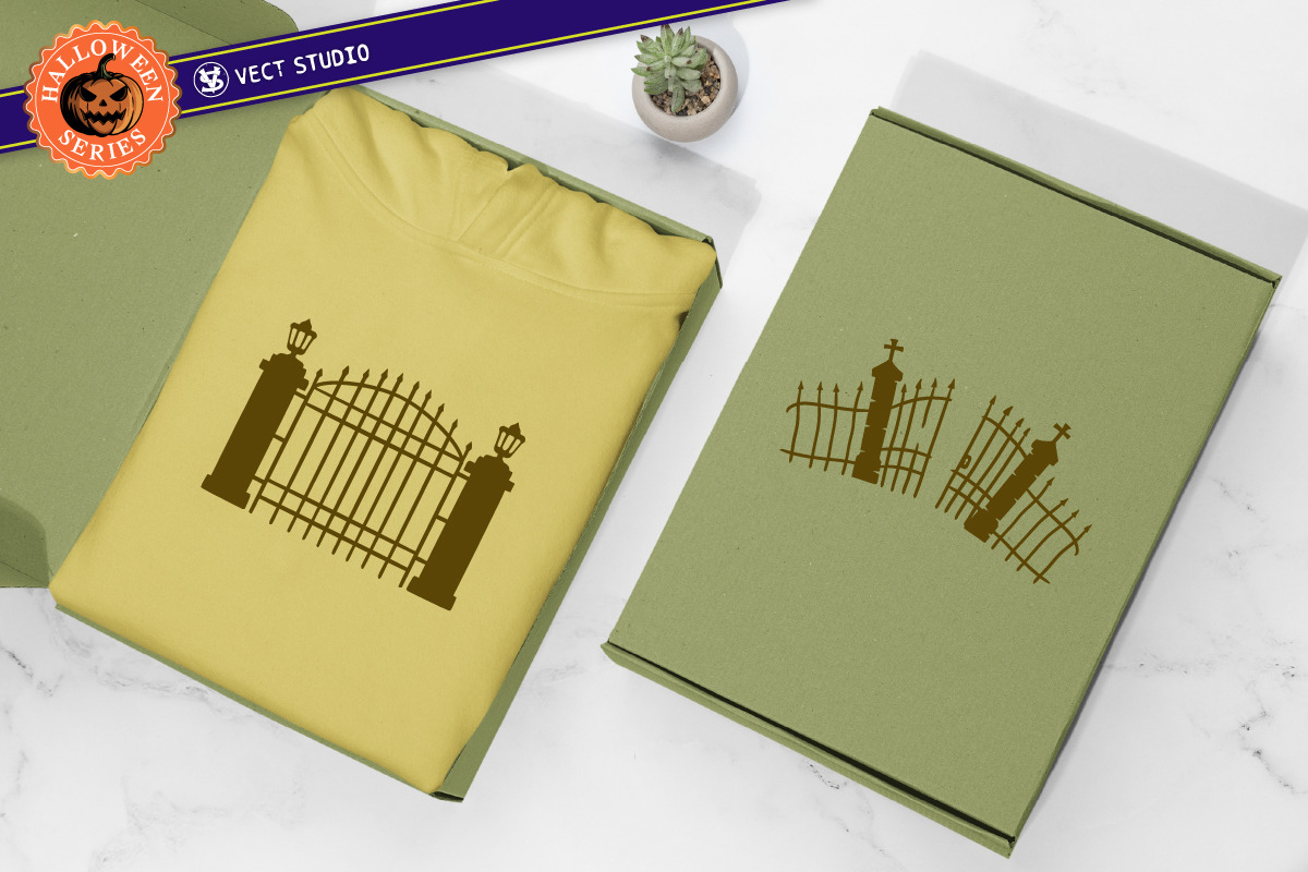 9 Creepy Gate Halloween StampBrushes, a Brush Add-On by vectstudio (Photo 9 of 10)
