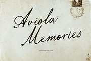 Aviola Memories - Romantic Script, a Script Font by Letterhend Studio (Thumbnail 1 of 9)