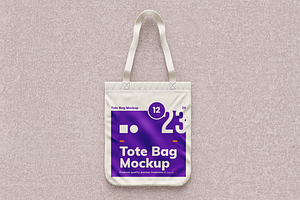 Fabric Tote Shopping Bag Mockup