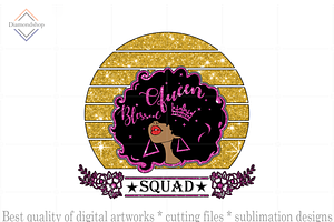 Blessed Afro Queen Squad Design File