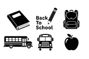 Back To School Silhouette Bundle, an Illustration by Designer_Momina (Thumbnail 38 of 51)