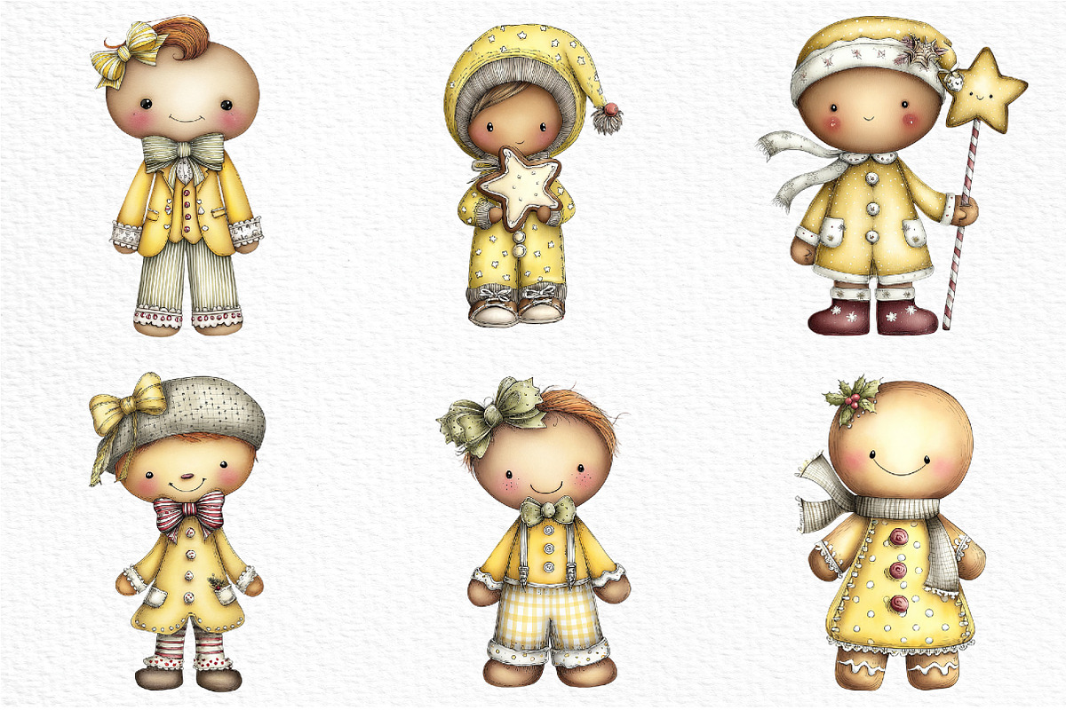 Christmas Gingerbread Man Clipart, an Illustration by Craft Nest (Photo 2 of 6)