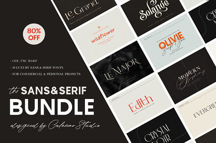 The Sans & Serif Font Bundle | SALE, a Serif Font by Calamar Studio