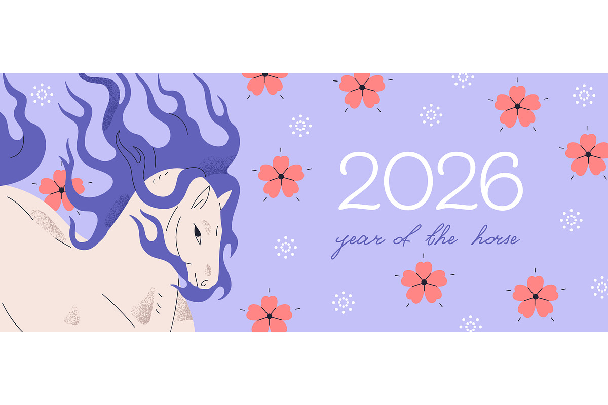 Happy New Year of horse 2026 cards, a Background Graphic by Good Studio (Photo 4 of 12)