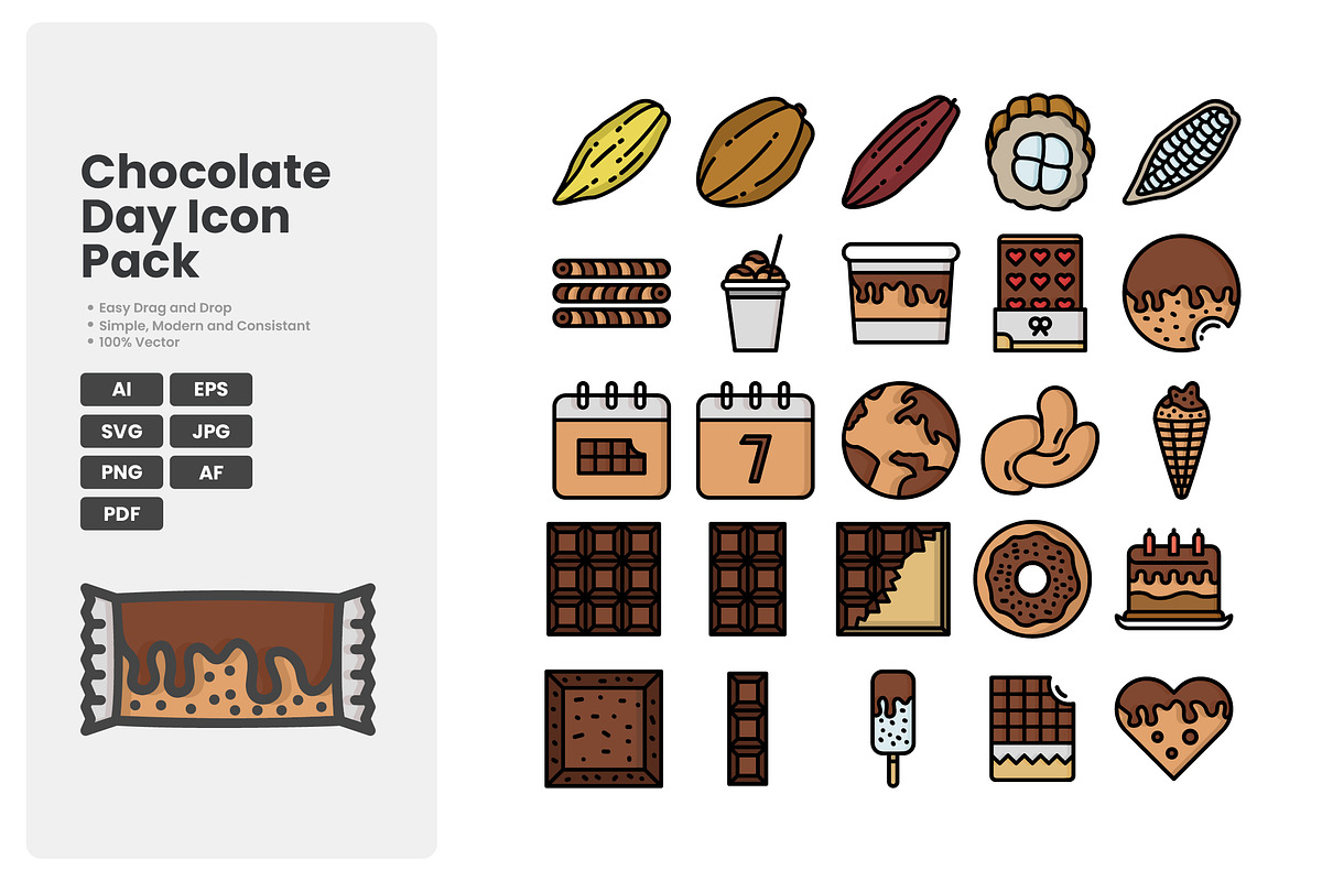 Chocolate Day Icon Pack, a Duotone Icon by erifqizeicon (Photo 1 of 3)