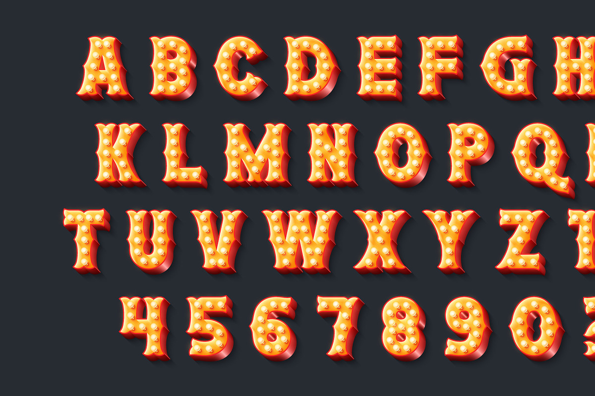 Retro circus show alphabet, an Object Graphic by RevelStockart (Photo 2 of 6)