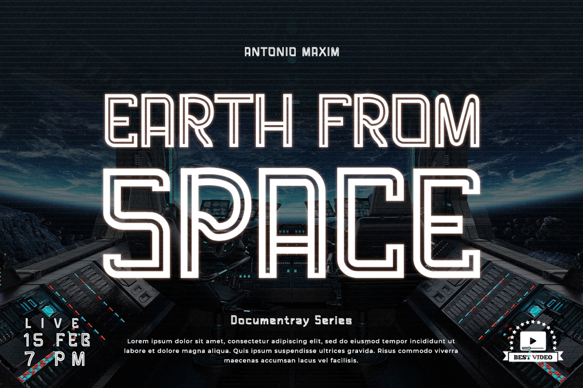 Cosmogen - Space Futuristic Font, a Font by Typefactoryco (Photo 6 of 8)
