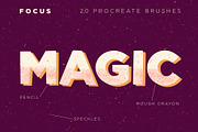Focus Procreate Brushes, a Brush Add-On by LuOtero (Thumbnail 5 of 5)
