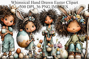 Whimsical Easter Girls Clipart PNG, an Illustration by Canvas Craft (Thumbnail 1 of 7)