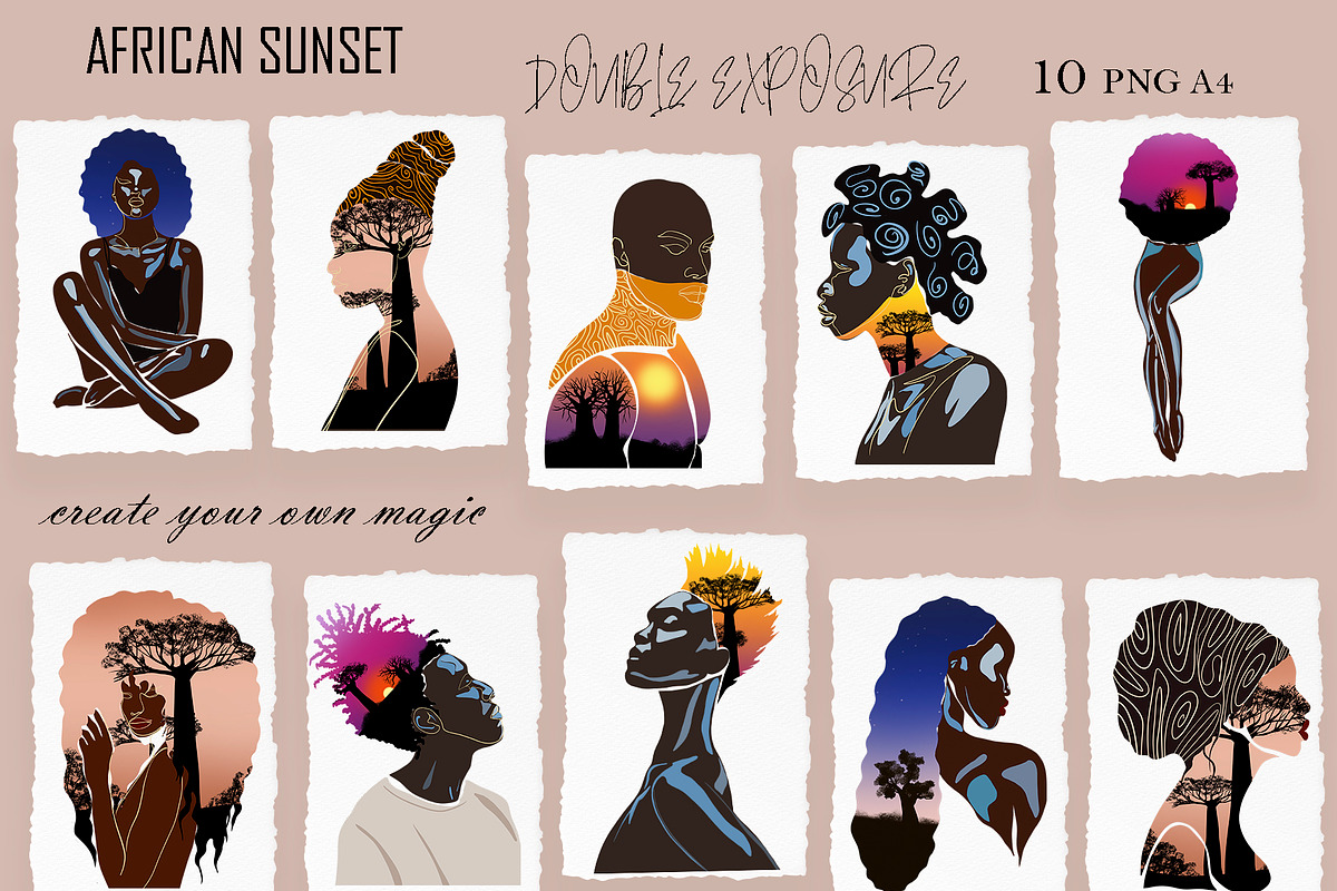 AFRICAN WORLD modern abstract bundle, an Illustration by ArtOLB (Photo 3 of 12)