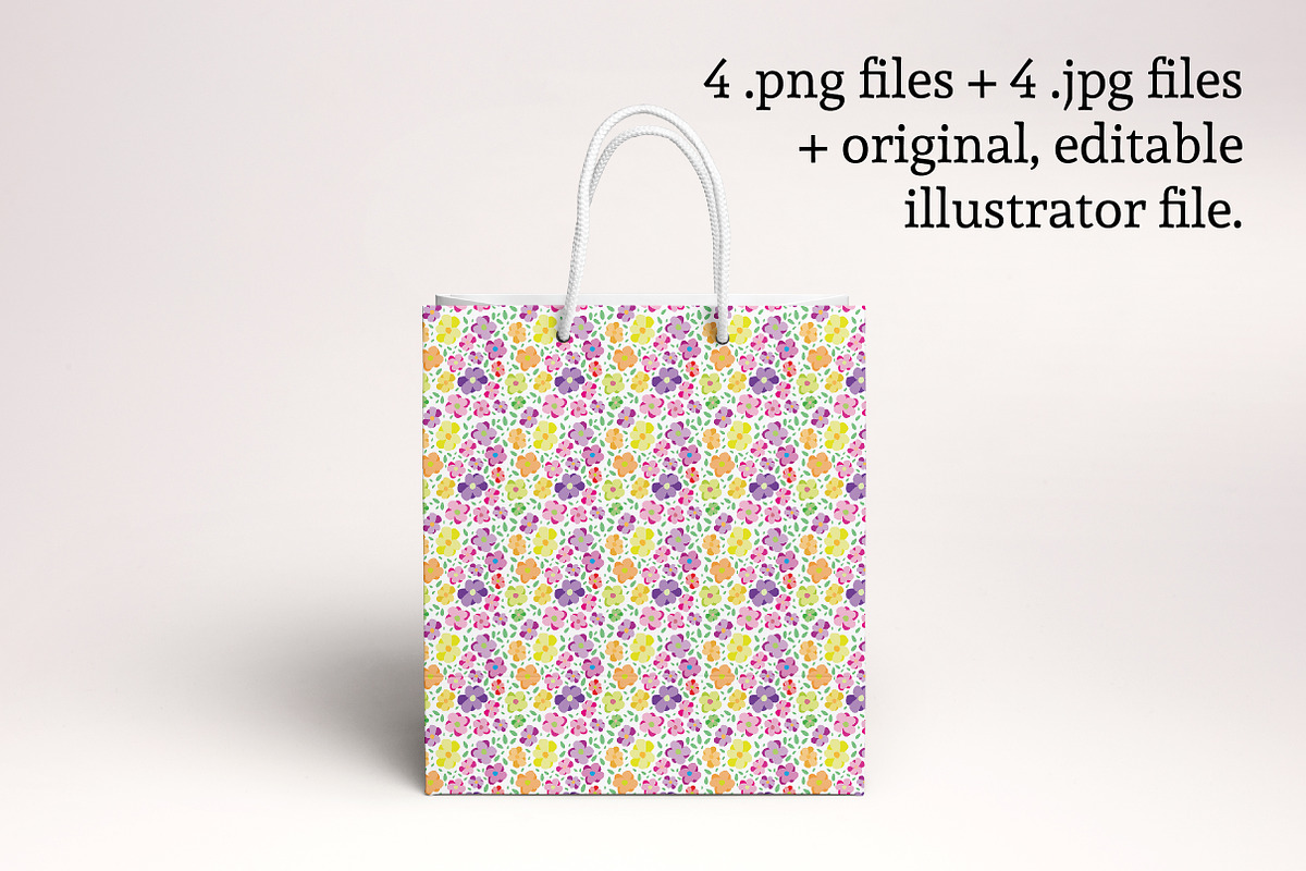 Spring - 4 floral patterns, a Pattern Graphic by birrddy (Photo 4 of 4)