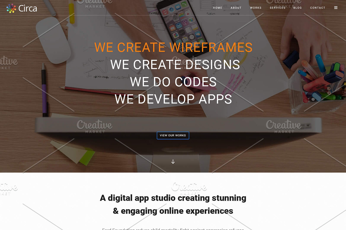 Creative Onepage PSD Template, a Landing Page Template by DesignMarket
