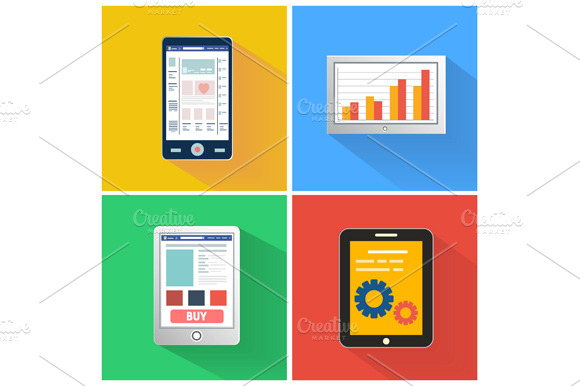 Set Of Smartphones