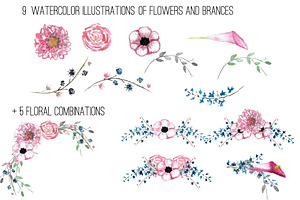 Pretty In Pink: Flower Illustrations