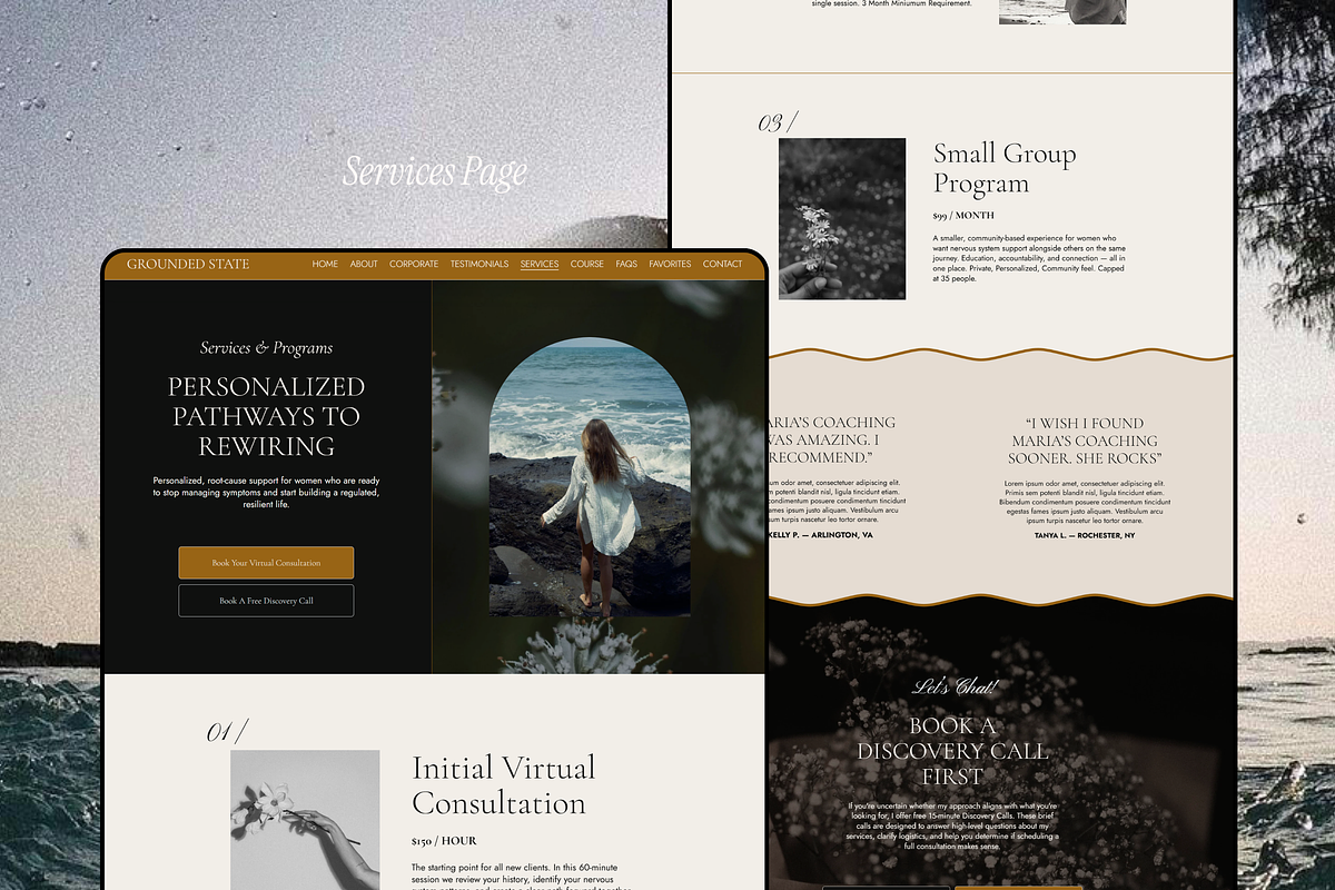 Somatic Wellness Website Template, a Squarespace Template by Solana Creative Co. (Photo 6 of 10)