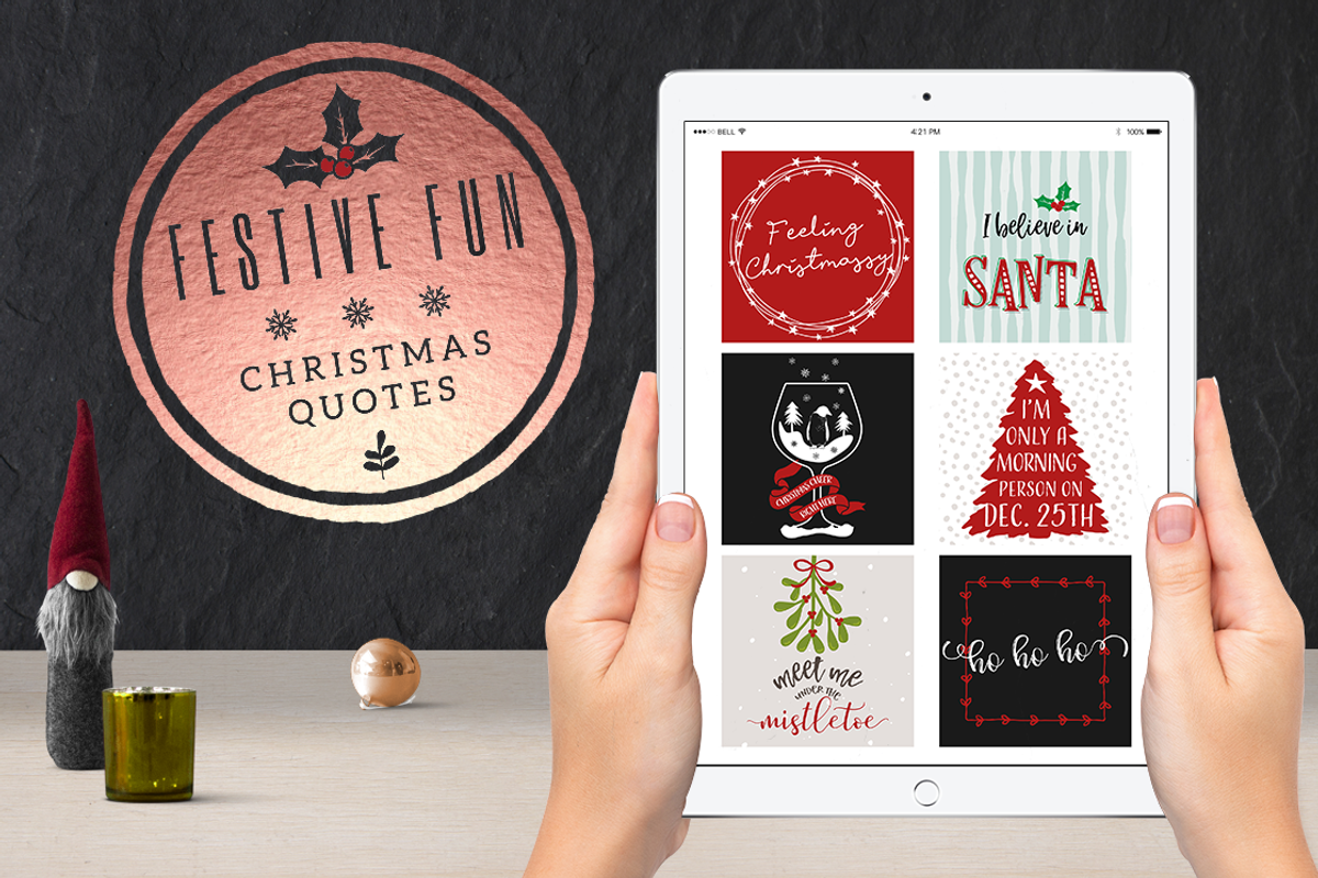 Festive Fun Social Media Quotes Pack, a Social Media Template by Garlic Friday Design (Photo 1 of 3)
