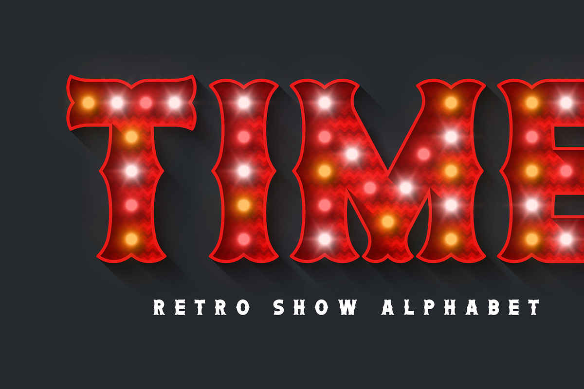 Retro marquee show alphabet design, an Object Graphic by RevelStockart (Photo 1 of 10)