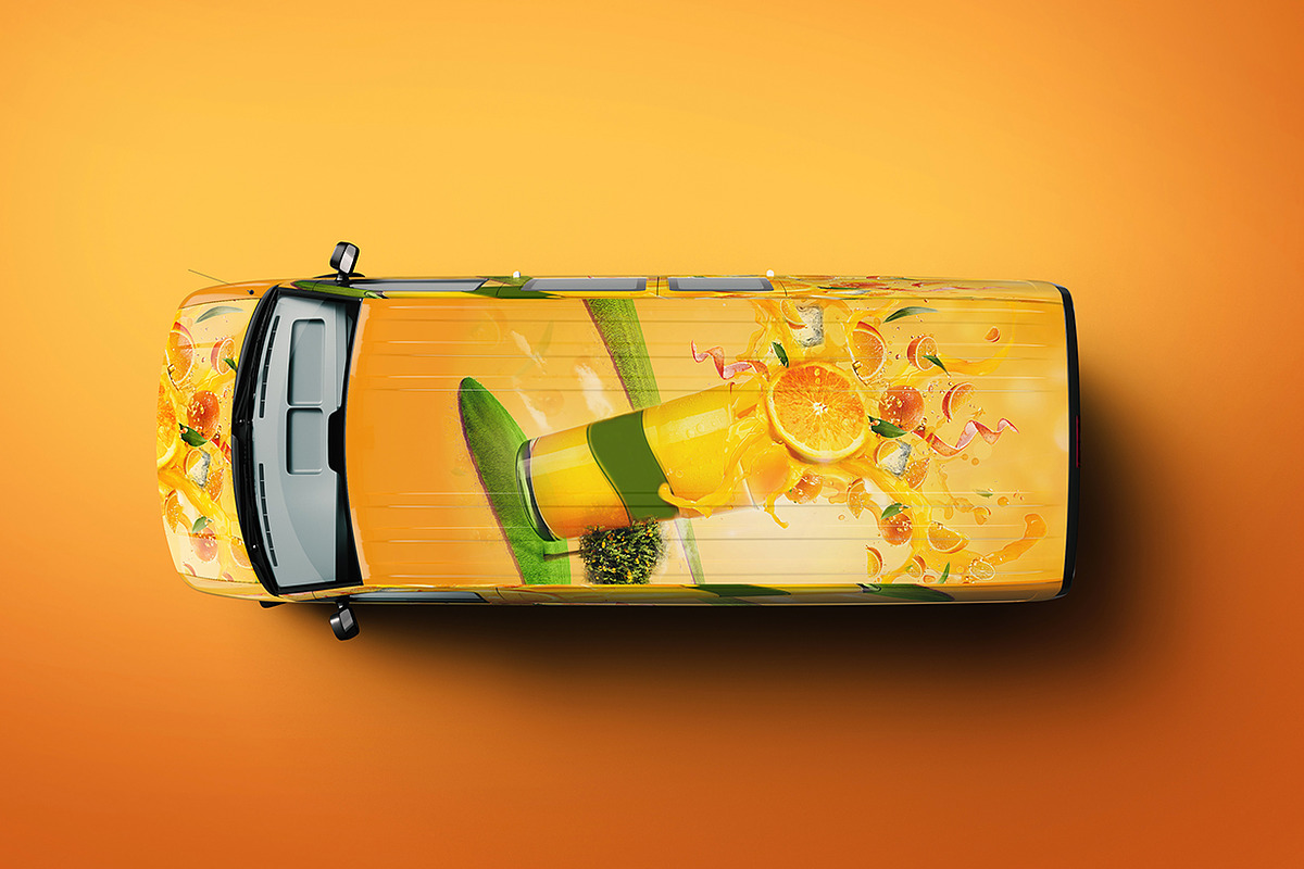 Mini Van Mock-up, a Print Template by GK Creative (Photo 4 of 7)