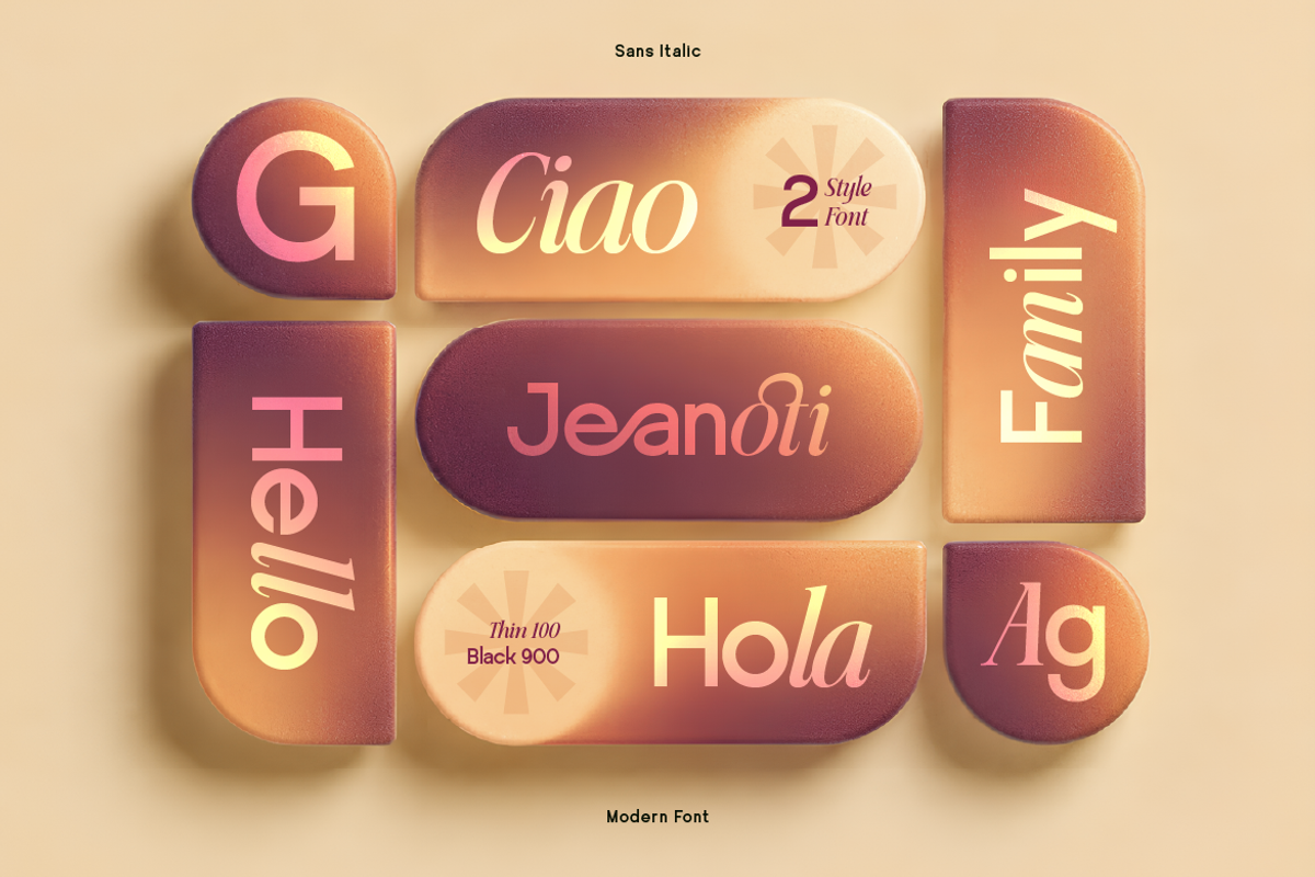 Jeanoti, a Sans Serif Font by Burntilldead (Photo 3 of 12)