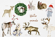 Watercolor clipart - White Christmas, a Seasonal Illustration by Artcard Watercolor (Thumbnail 8 of 16)