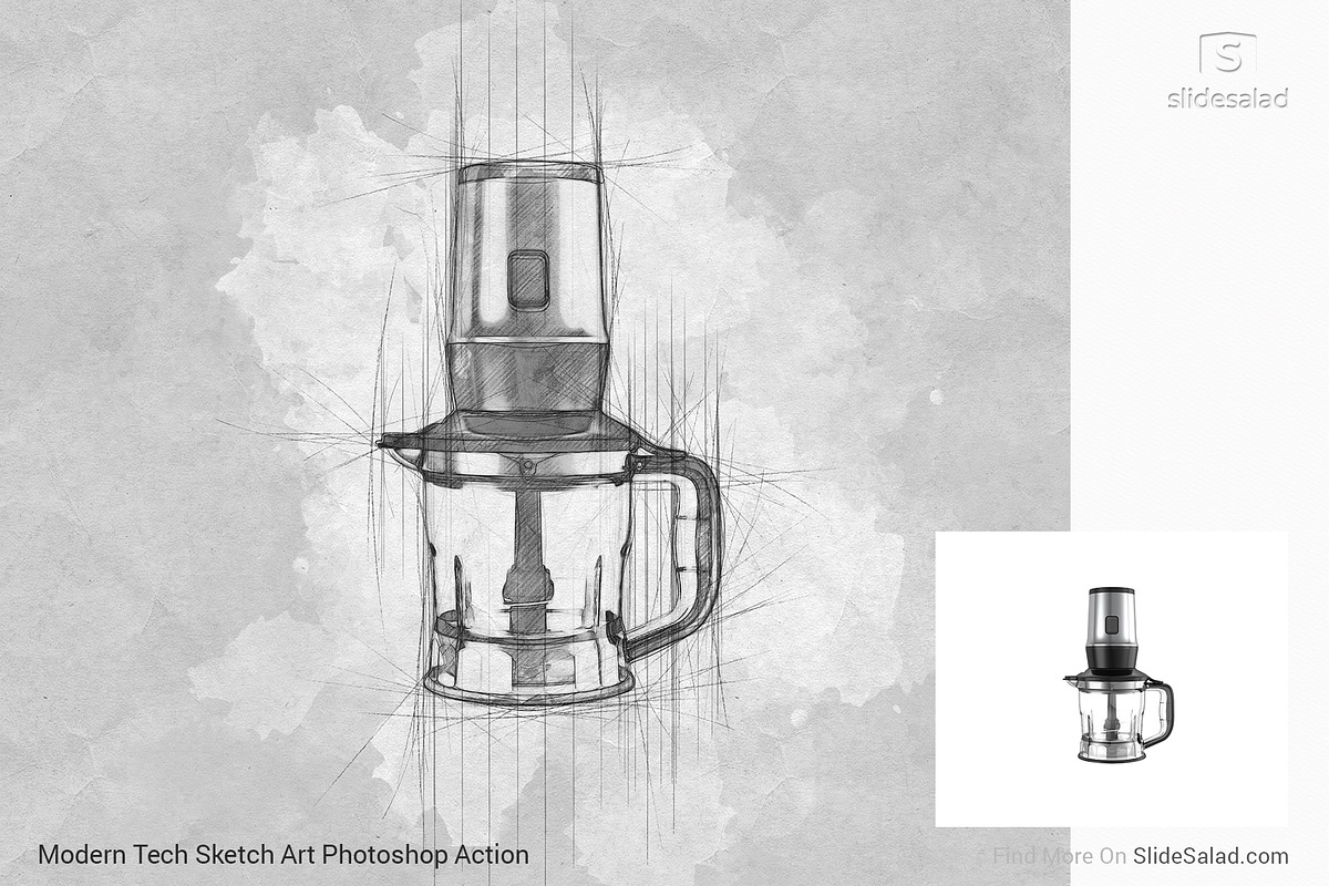 Tech Sketch Art Photoshop Action, an Action Add-On by SlideSalad (Photo 44 of 49)