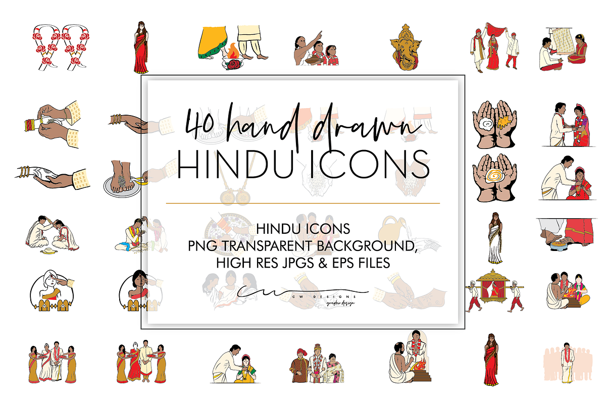 Hindu Indian Icons, Hindu Program Ic, an Illustration by CWSDesignsTheMapChick (Photo 1 of 10)