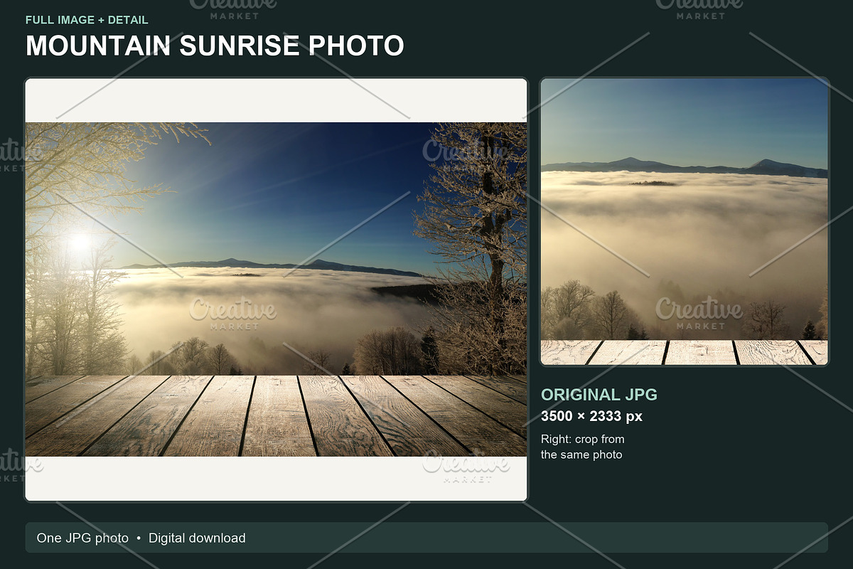 Mountain Sunrise Stock Photo, a Background Photo by vovan (Photo 2 of 2)