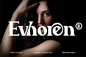 Evhoren - Serif Bold Font, a Serif Font by QR Design Studio
