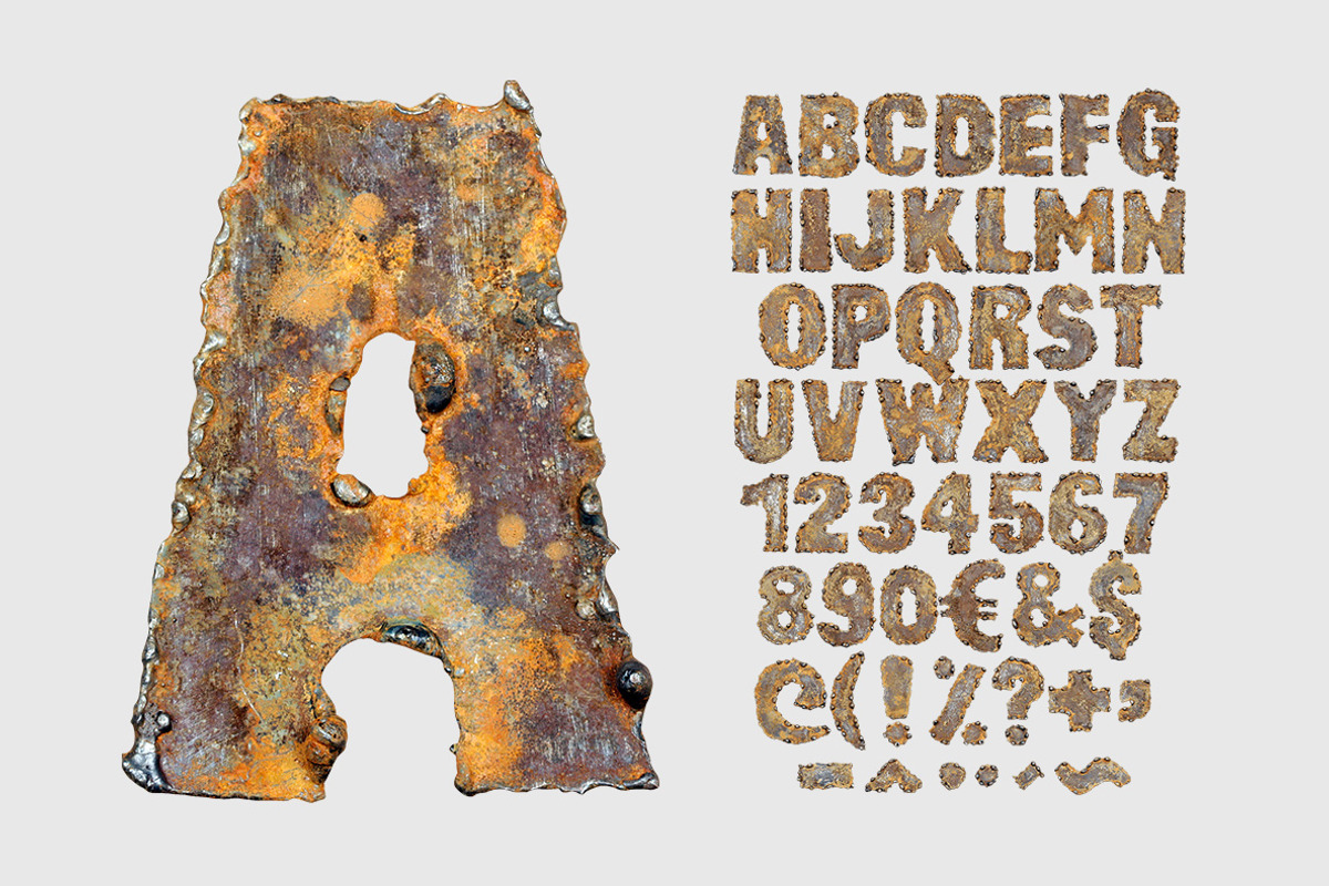 Rusty Metal Font, a Font by Handmadefont (Photo 2 of 9)