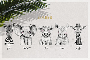 SAFARI BABIES Watercolor Set