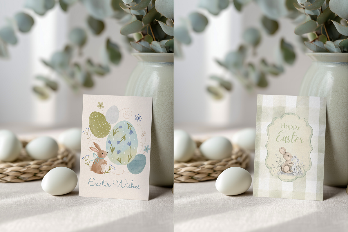 Neutral Easter 5x7 Card Mockup, a Product Mockup by Serenefeeling (Photo 2 of 6)