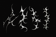 24 Cybersigilism Liquid Metal 3D PNG, an Object Graphic by GRPXSTORE (Thumbnail 6 of 10)