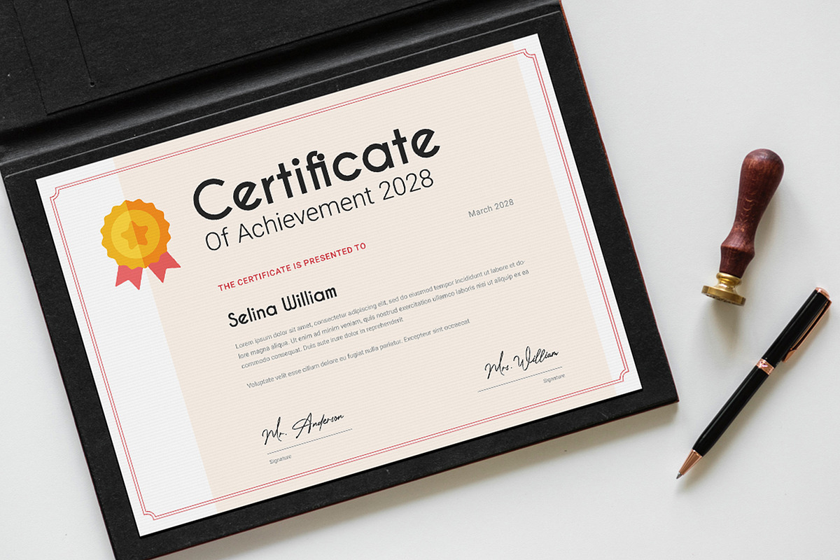 Clean Certificate Design, a Stationery Template by HiveArts (Photo 3 of 3)