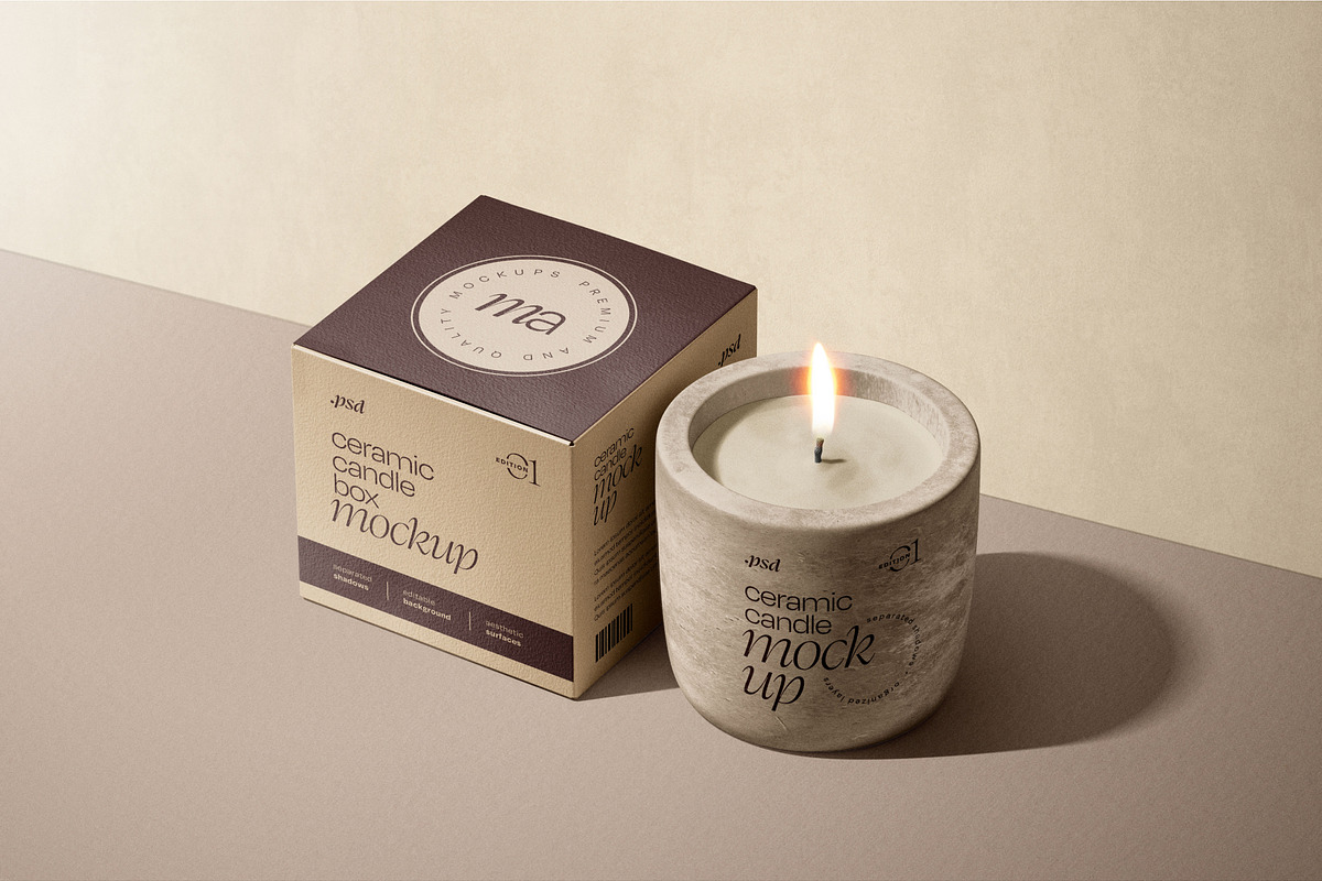 Candle Mockup Set, a Cups & Container Mockup by mockupatelier (Photo 9 of 12)