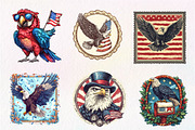 Patriotic Eagle Postage Stamp, an Illustration by CreationArt (Thumbnail 4 of 5)