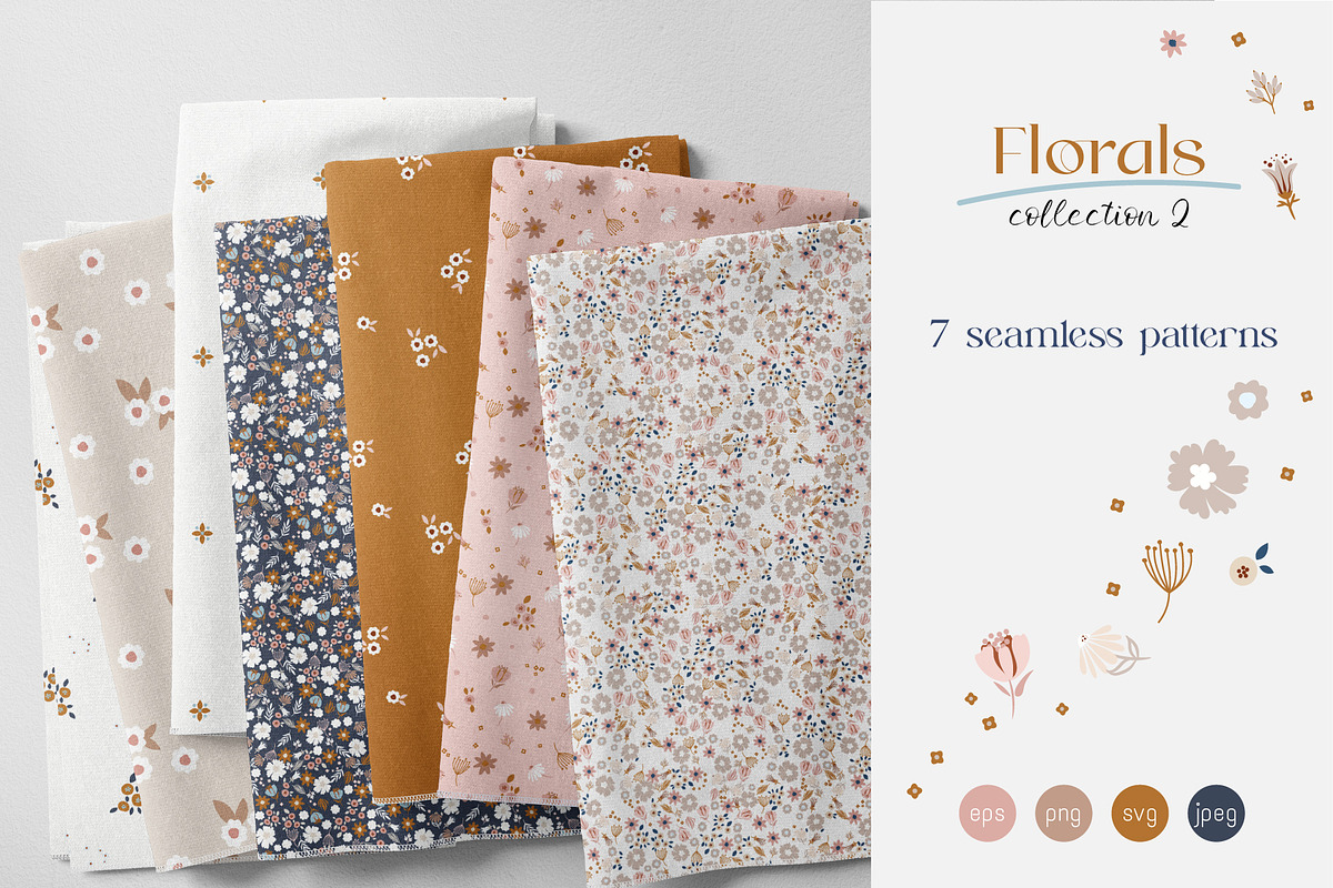 Meadow Florals - Seamless Patterns, a Pattern Graphic by Milky April (Photo 1 of 7)