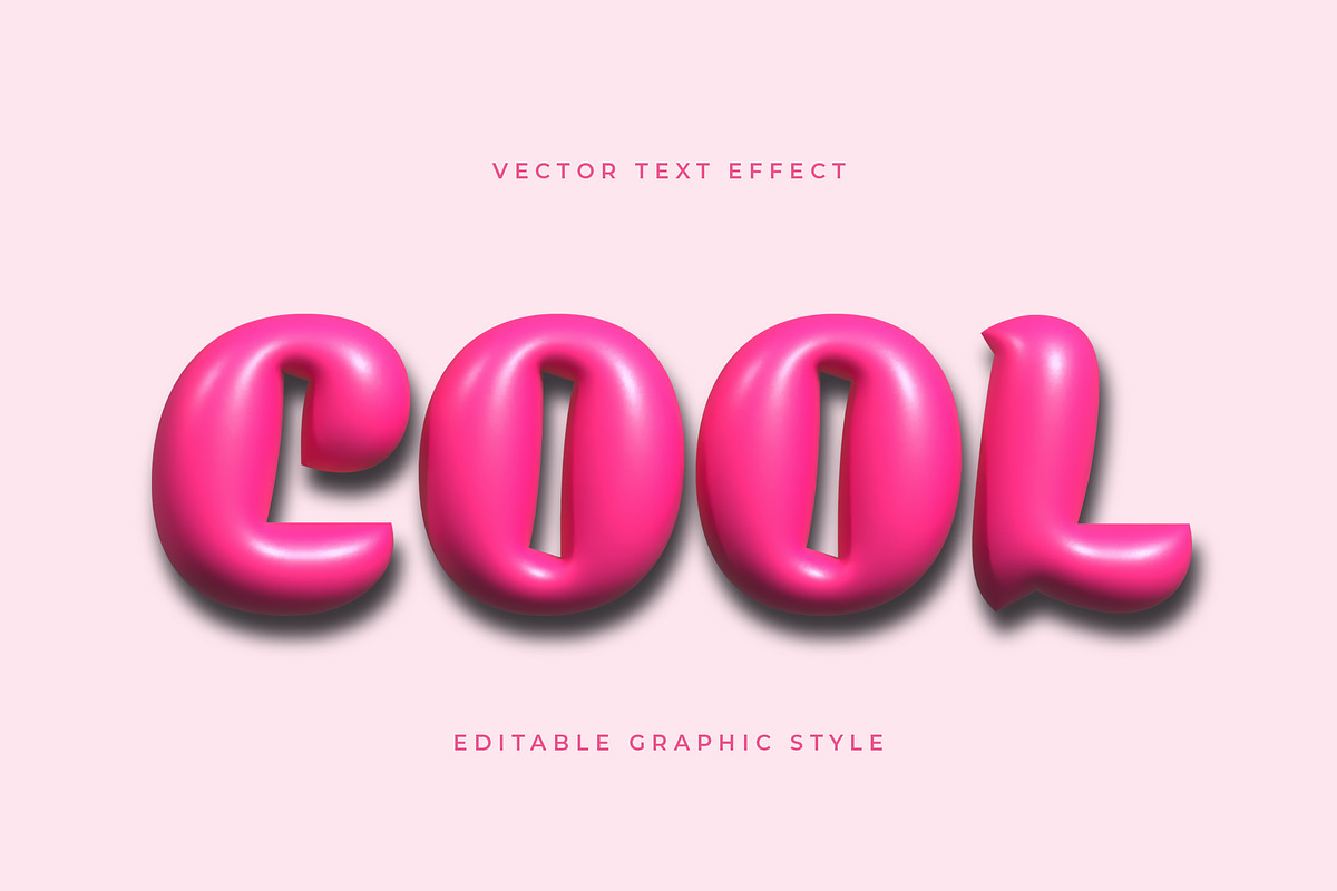Pink Glossy Balloon Text Effect, a Templates & Theme by studiogstock (Photo 1 of 2)