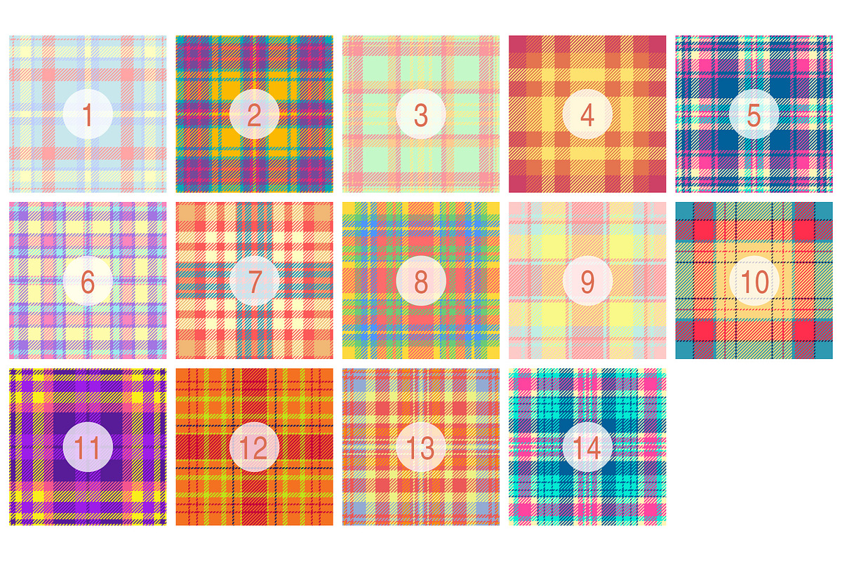 #225 Rainbow Colors Plaids, a Pattern Graphic by Plaid4You (Photo 2 of 5)