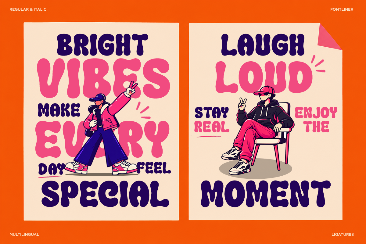 Chunky Moots – Playful Chunky Font, a Sans Serif Font by Font Liner (Photo 3 of 10)