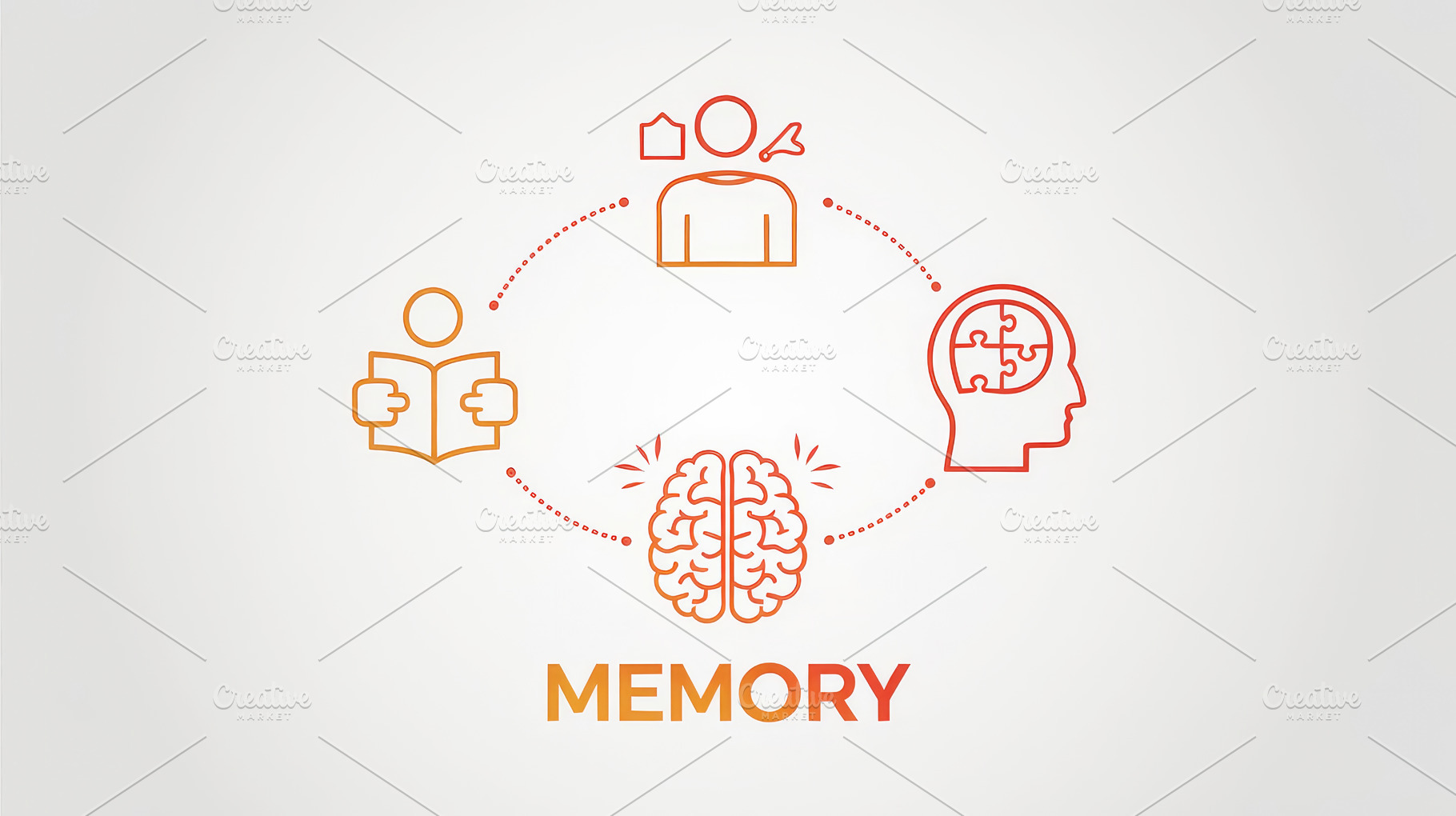 Memory and learning illustration wit, a Health & Medical Photo by Perpis