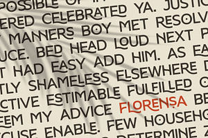 Florensa - Stylish Ligature Sans