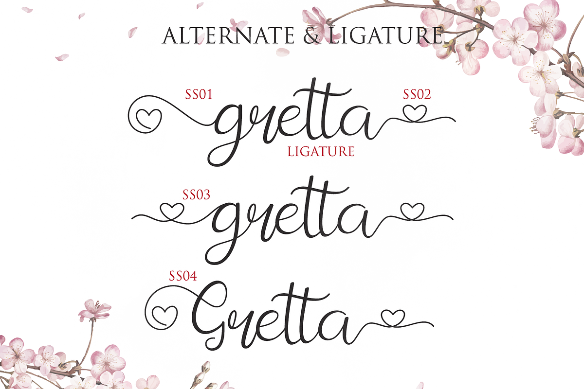 Romantic Couple / modern calligraphy preview 6