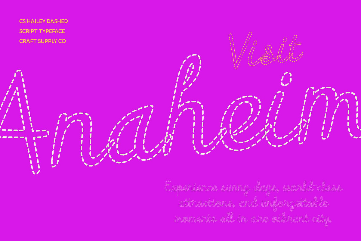 CS Hailey Dashed, a Script Font by Craft Supply Co. (Photo 6 of 8)