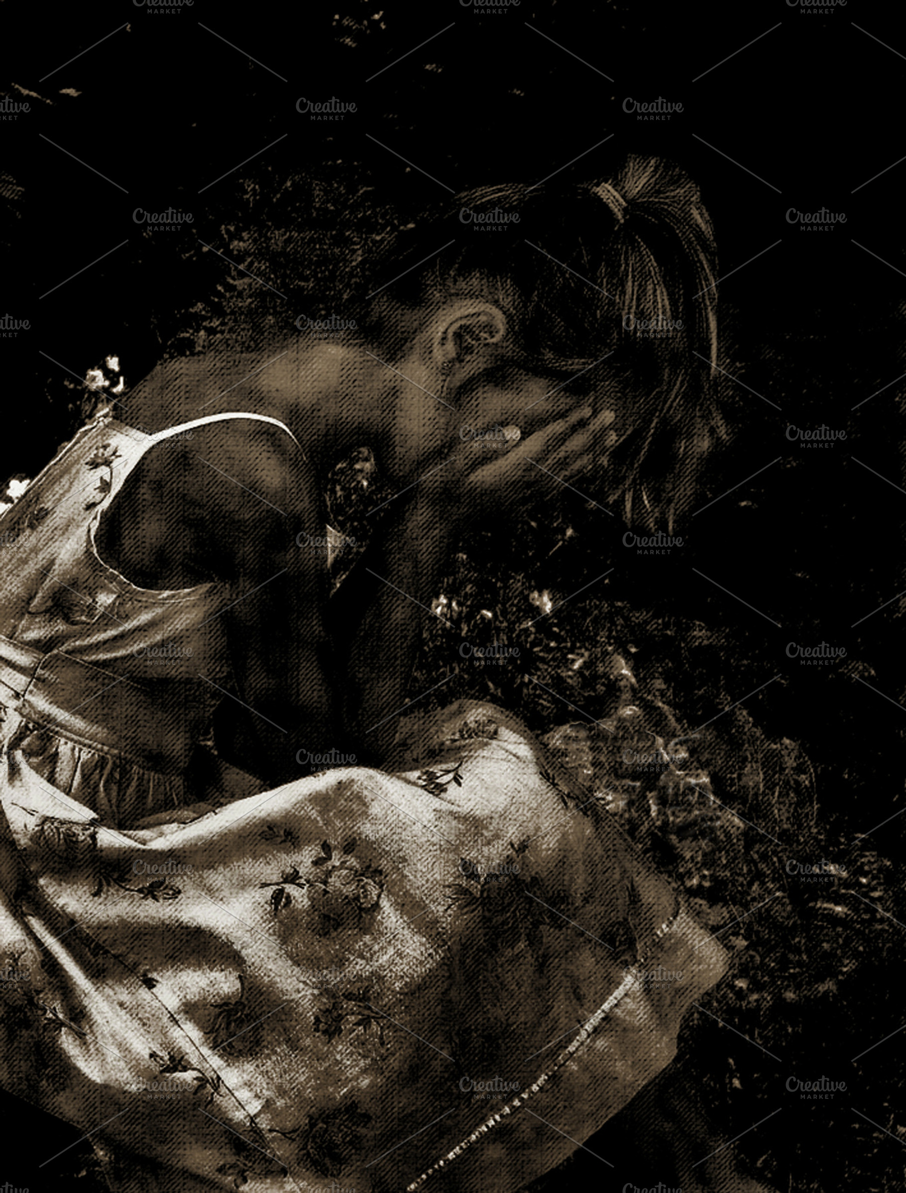 Weeping Girl Art TWO, an Abstract Photo by Carolyn Sandstrom Art